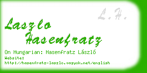laszlo hasenfratz business card